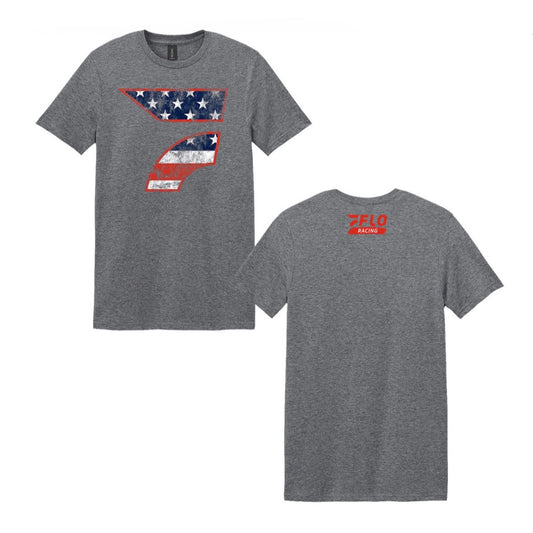 Flo Racing Americana T-Shirt - Heather Graphite